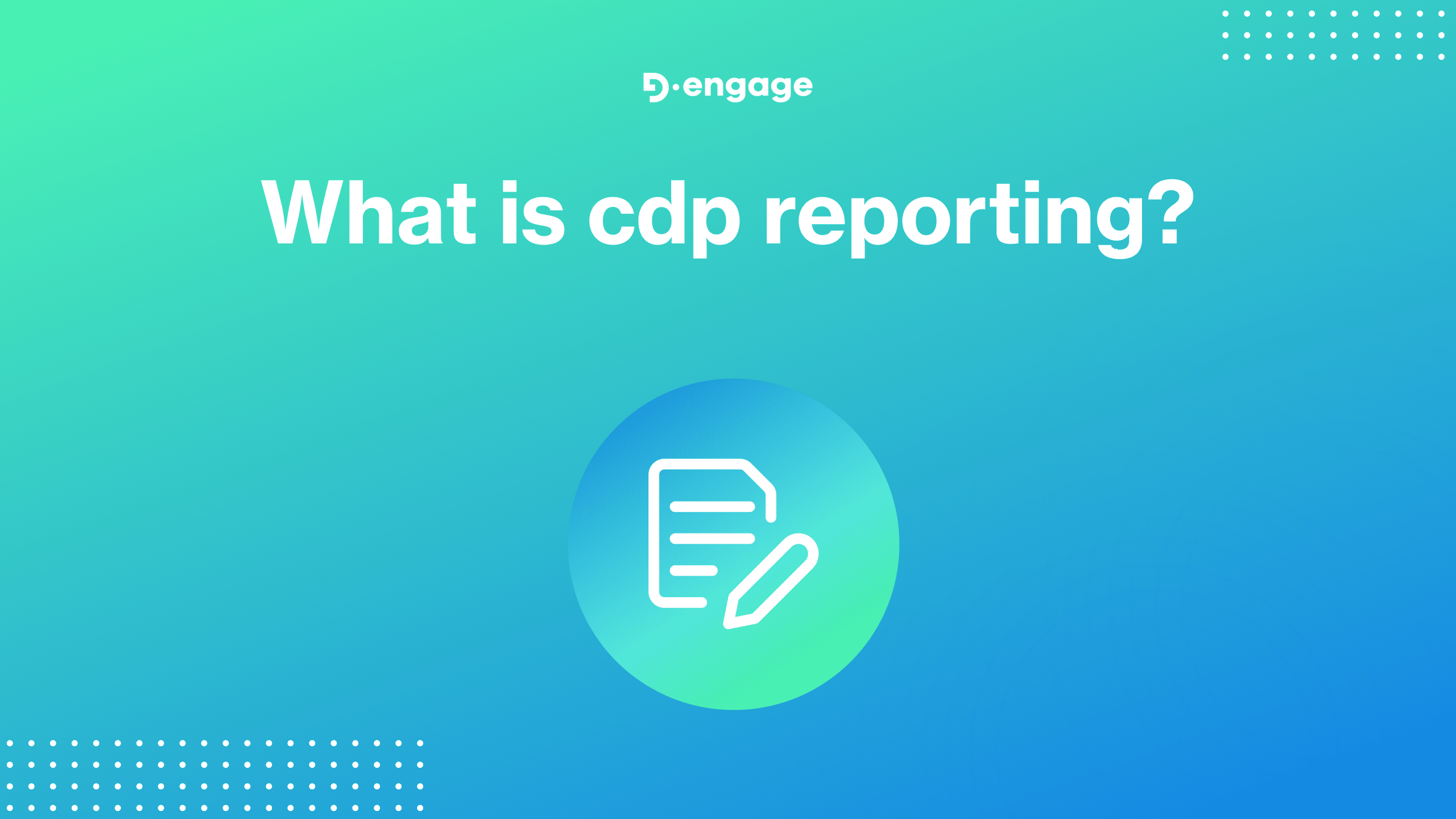 Understanding CDP Reporting