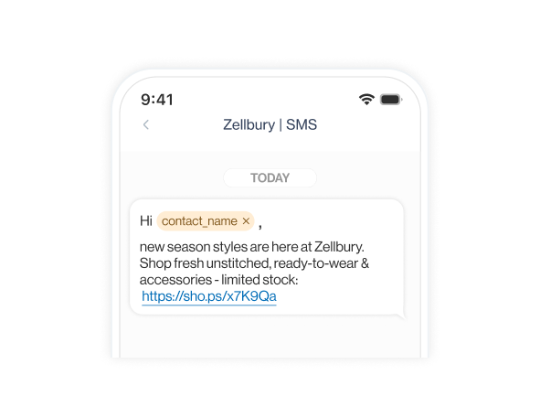 zellbury cs section3 sms notification