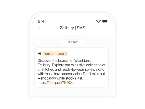 zellbury cs section9 sms notification