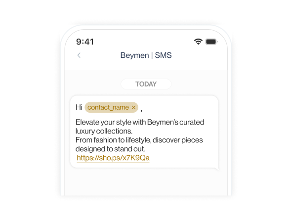 beymen cs section5 sms notifications