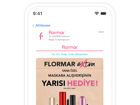 flormar email notifications